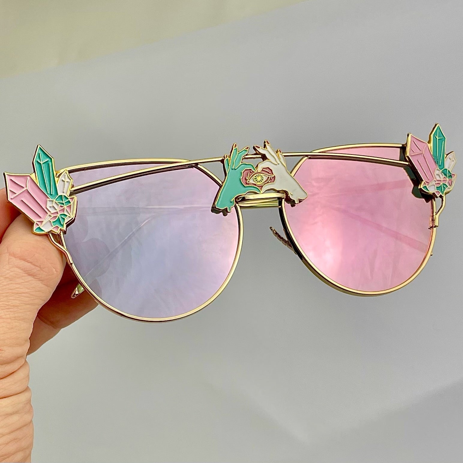 Crystal Lens Sunglasses Rave Fashion Goddess