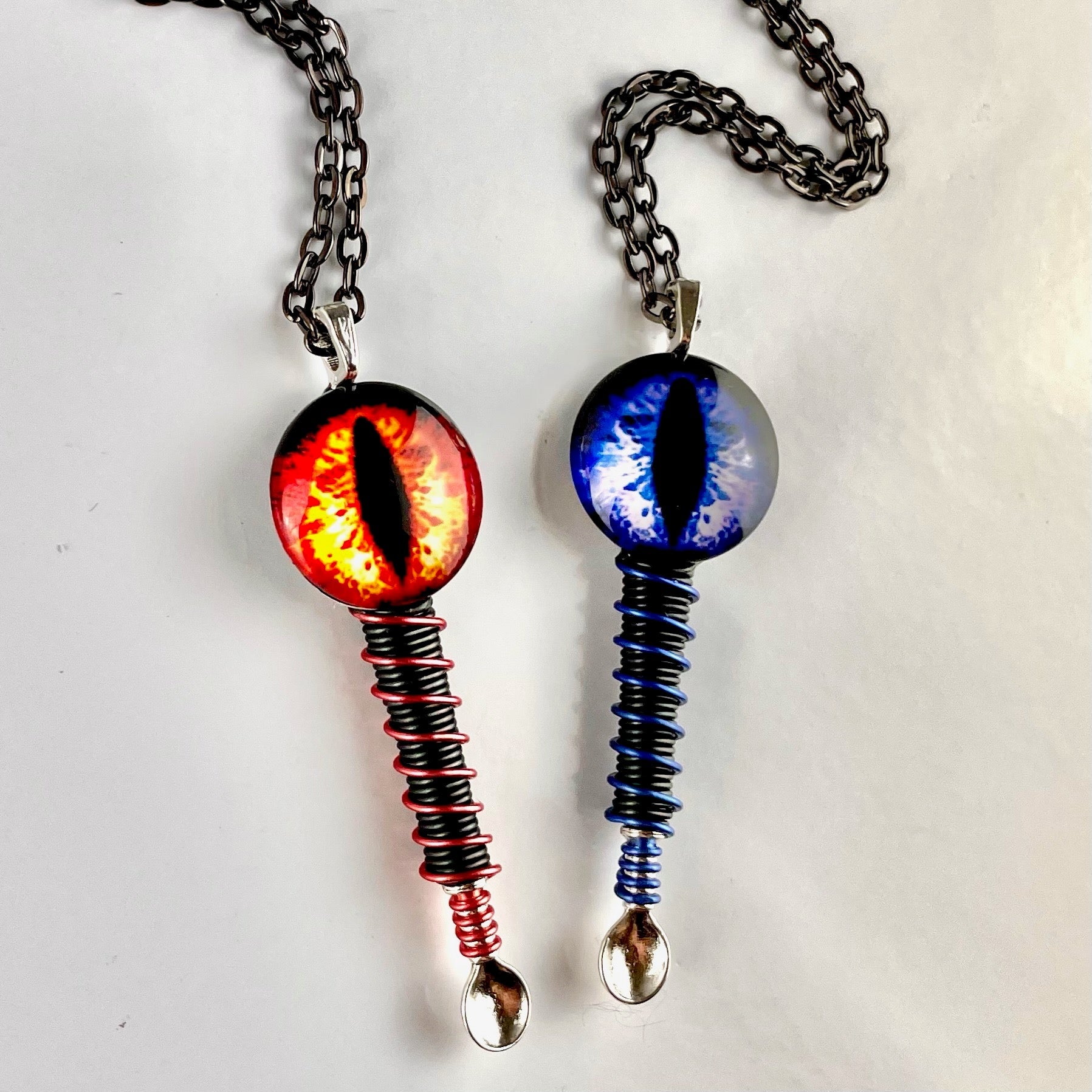 Eyeball Snuff Spoon Necklace – Rave Fashion Goddess