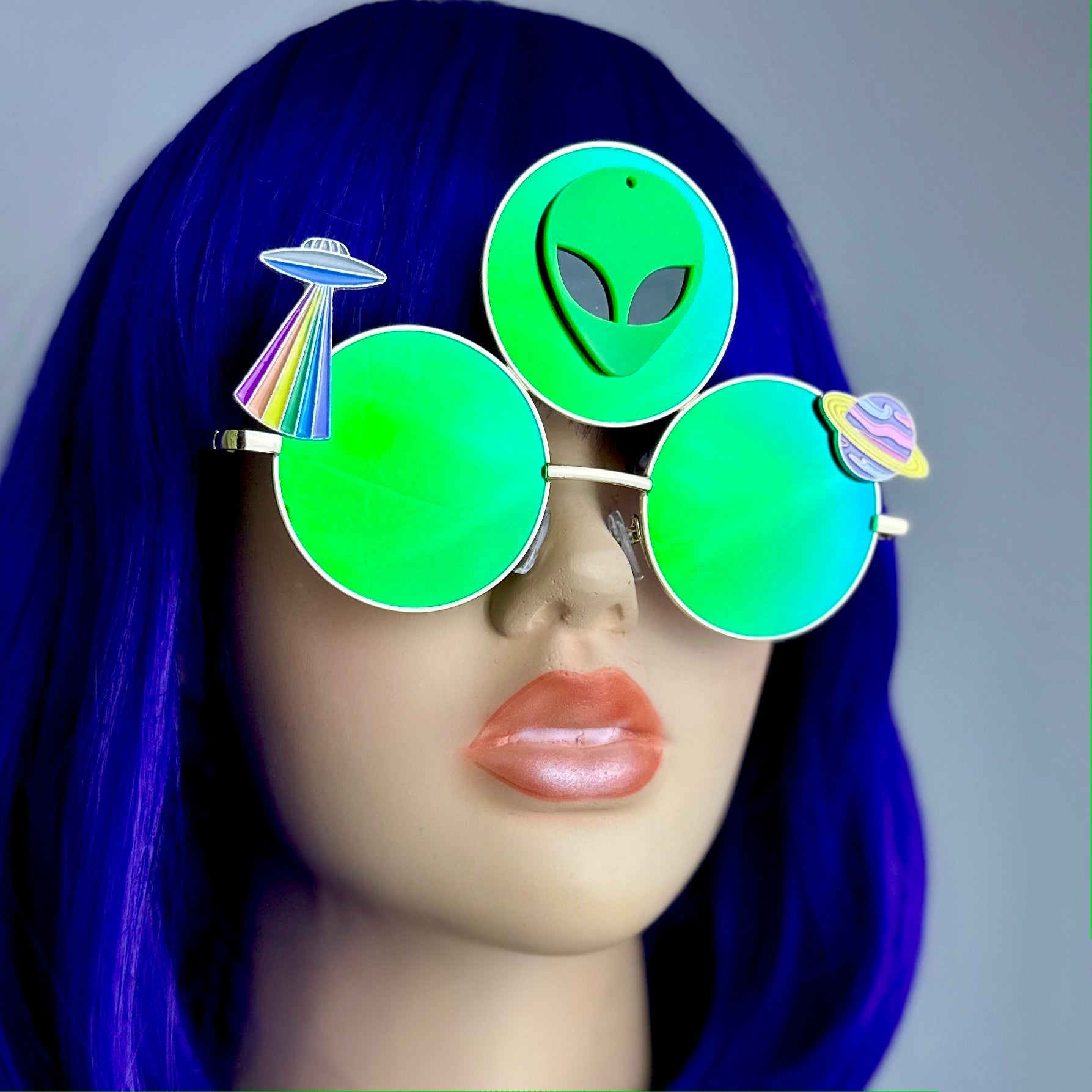 alien goggles Green Alien Sunglasses Customized / Pre-Order (Made to Order)