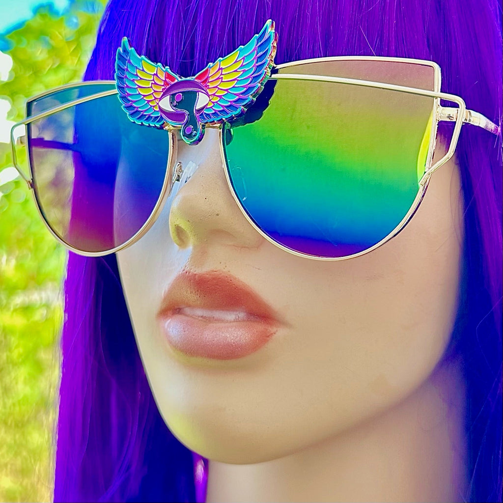 Rainbow Sunglasses – Rave Fashion Goddess display picture 2