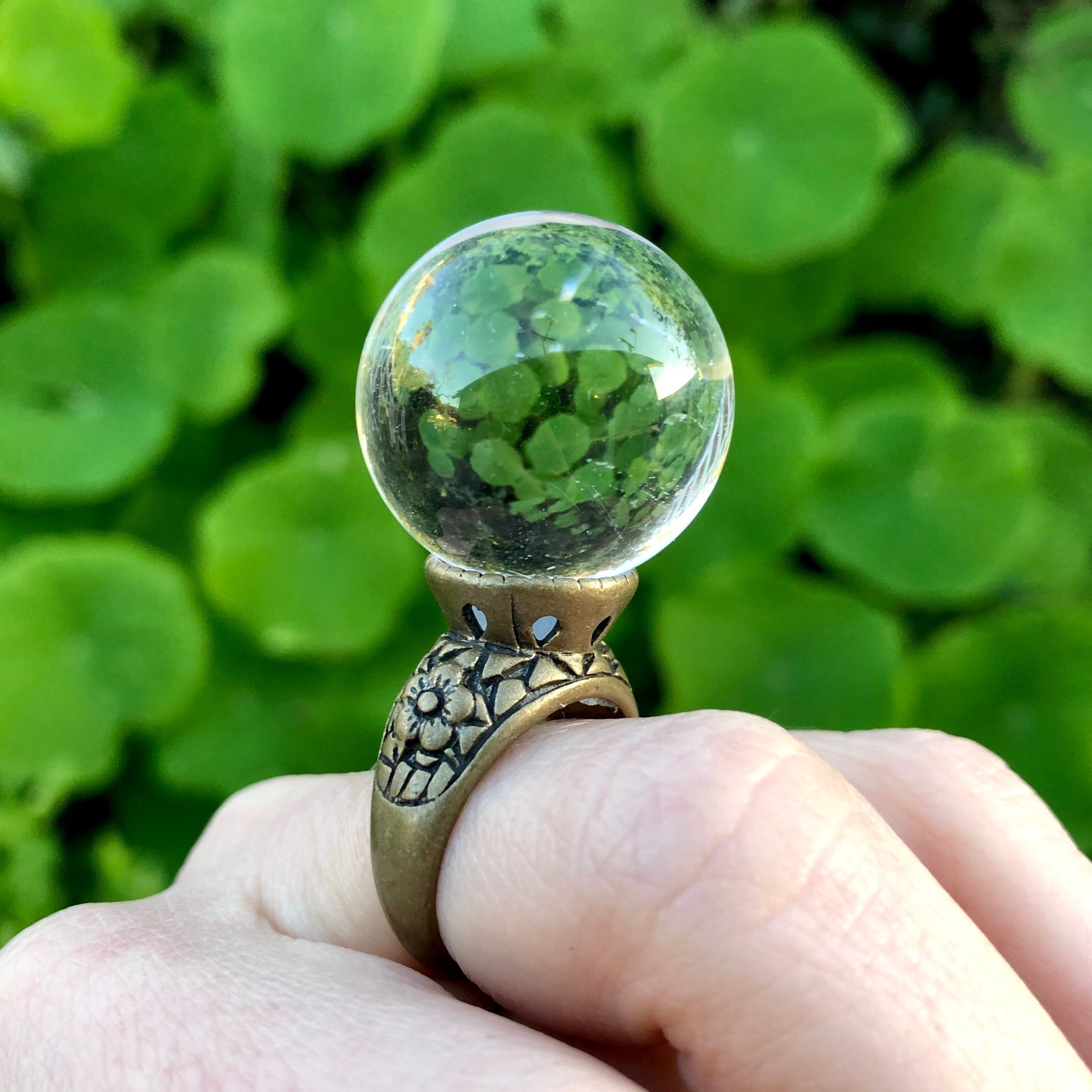 Vintage Vendome Pat 2961855 Crystal Ball Ring Adjustable | eBay Crystal ball ring display picture 1