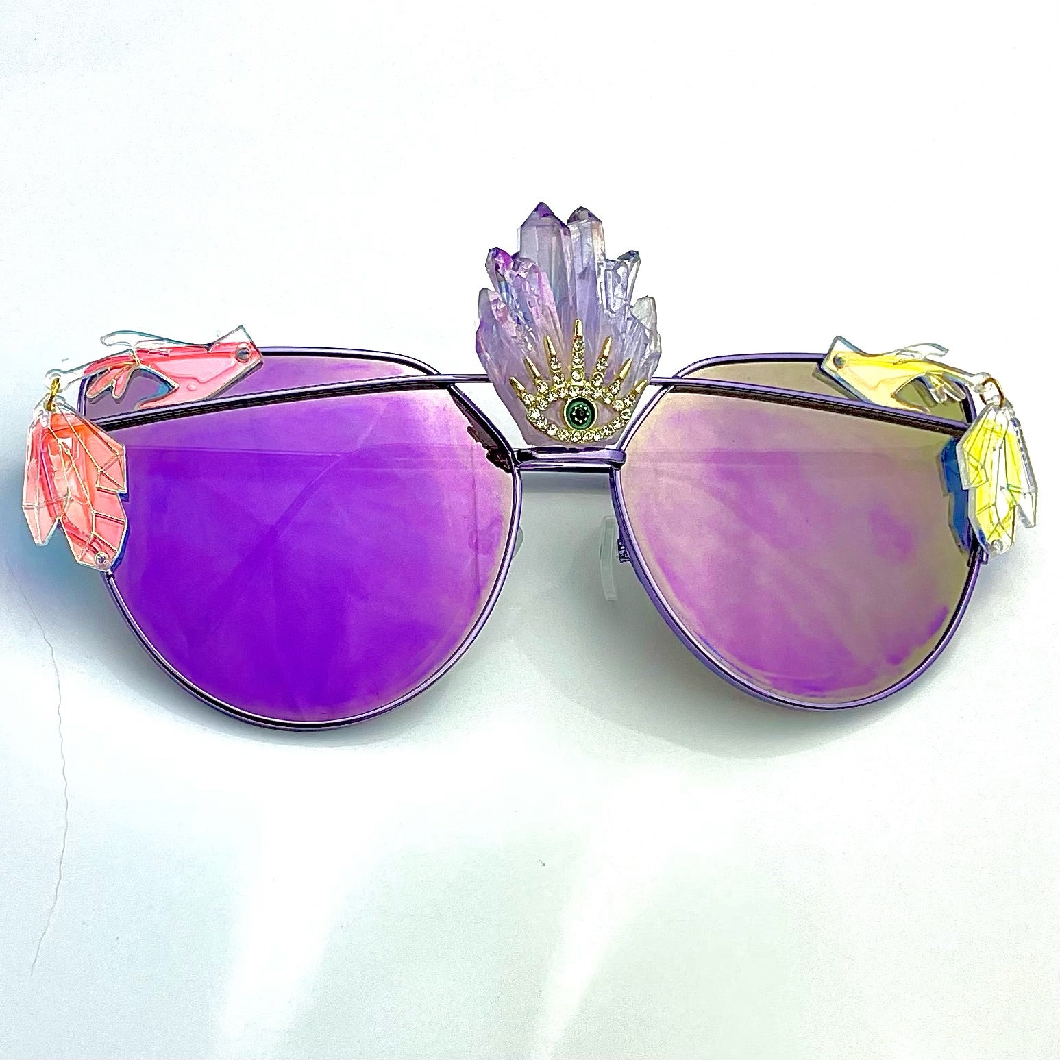 Amethyst Glam Cat-Eye Sunglasses CLARA - Glam Cat Eye Shaped Sunglass for Adults - Cute Retro  main image 4