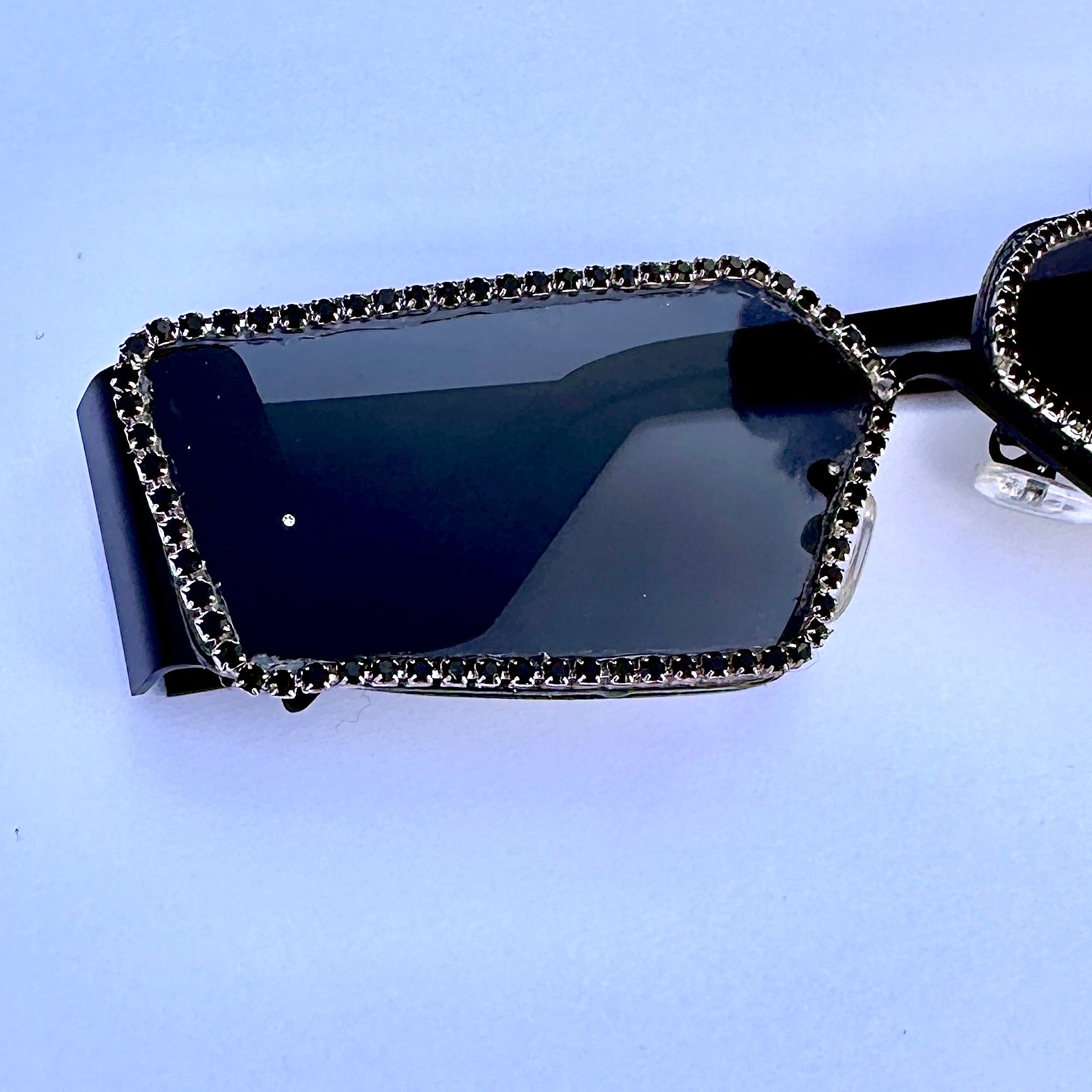 Black Sunglasses With Rhinestones – Rave Fashion Goddess