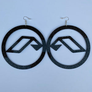 DJ Logo Mirror Earrings-Rave Fashion Goddess