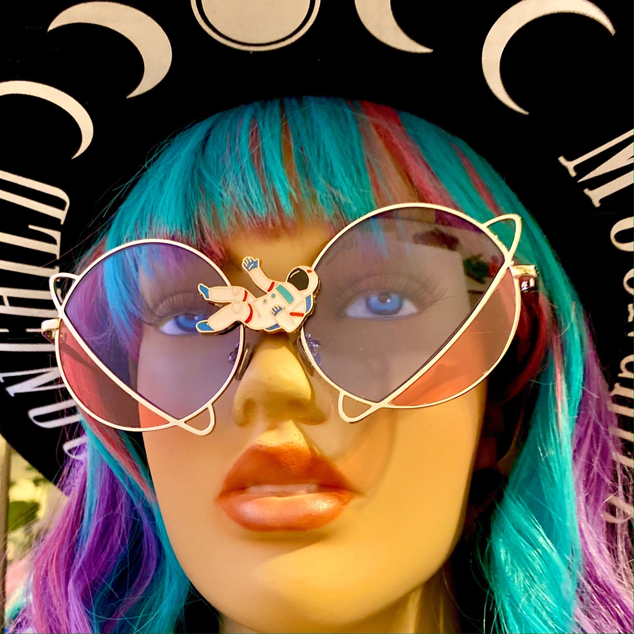 Jokeshop Star Glasses – Elton John Style – Gold/silber, 70er/80er Disco, Unisex, Party-Brille