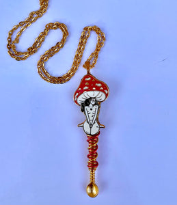 Eyeball Snuff Spoon Necklace