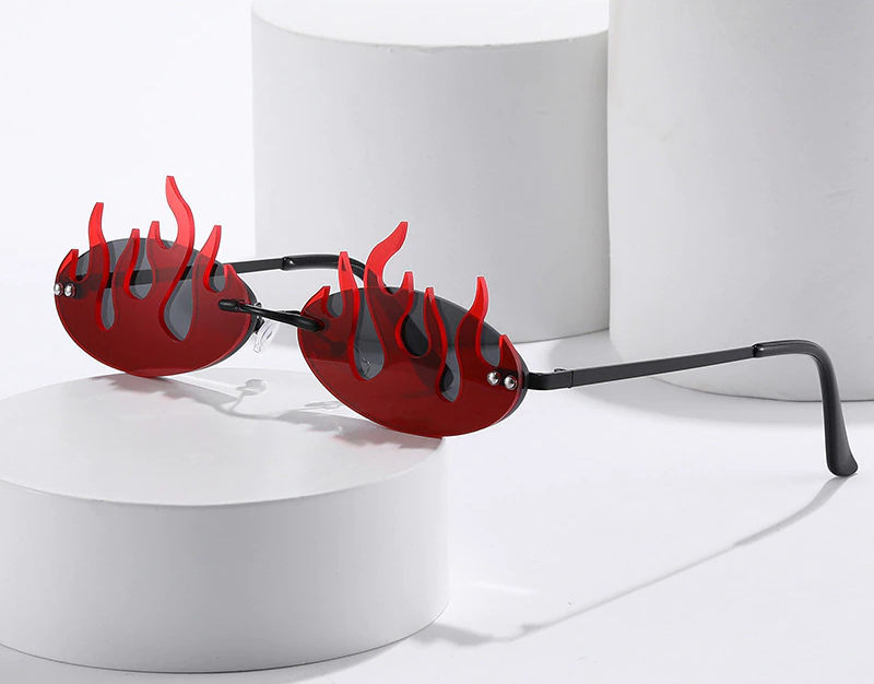 Fire Flame Sunglasses – Rave Fashion Goddess display picture 1