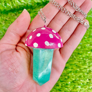 Crystal Mushroom Necklace