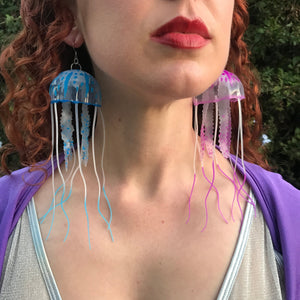 Jellyfish Earrings - Jewelry - Glow In The Dark-Rave Fashion Goddess