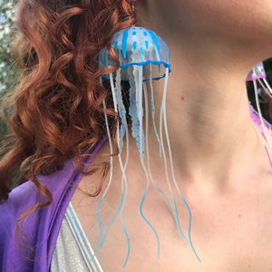 Jellyfish Earrings - Jewelry - Glow In The Dark-Rave Fashion Goddess