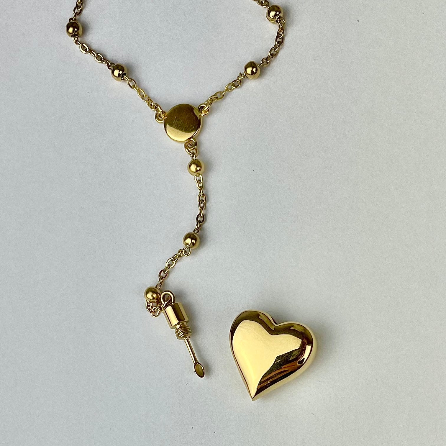 Lana Del Rey Heart Secret Snuff Spoon Rosary Necklace - Rare 2015 Tour