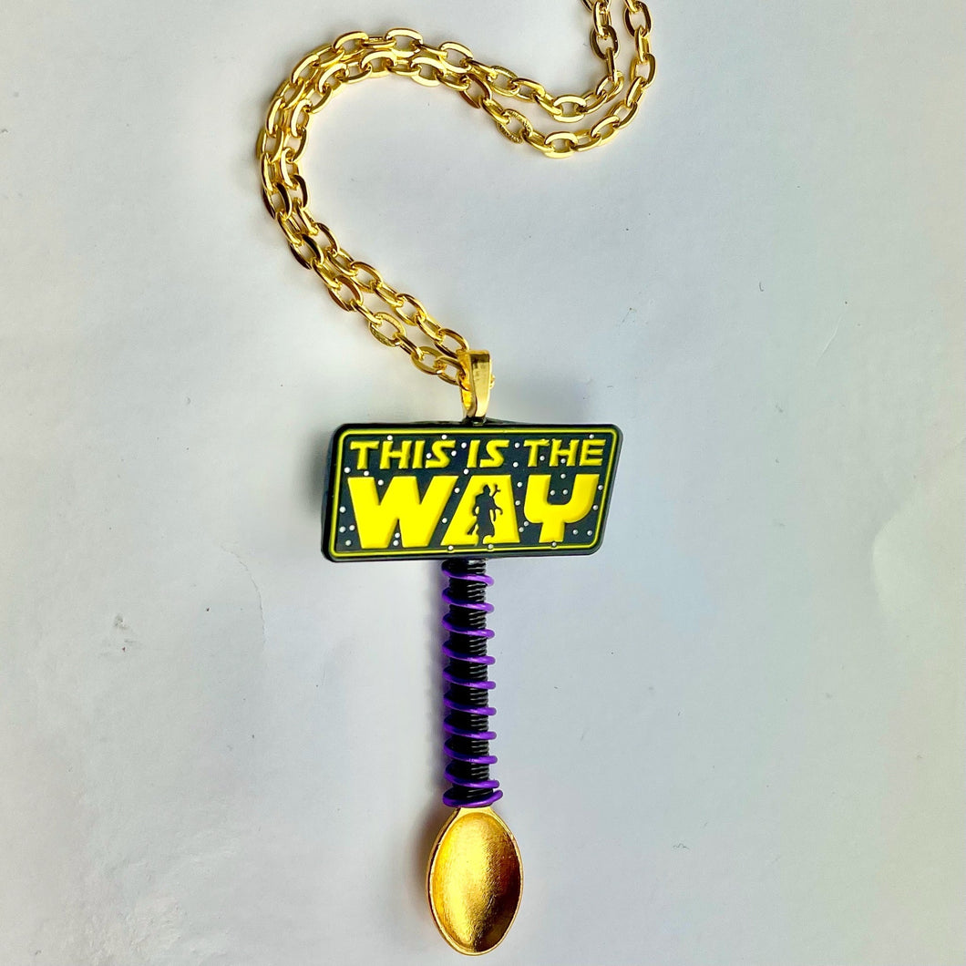 Mandalorian Snuff Spoon Necklace- This is The Way