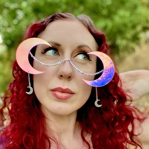 Glasses Rave Style Half Moon Sunglasses-Rave Fashion Goddess