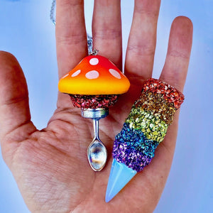 Mushroom Necklace-Rave Fashion Goddess