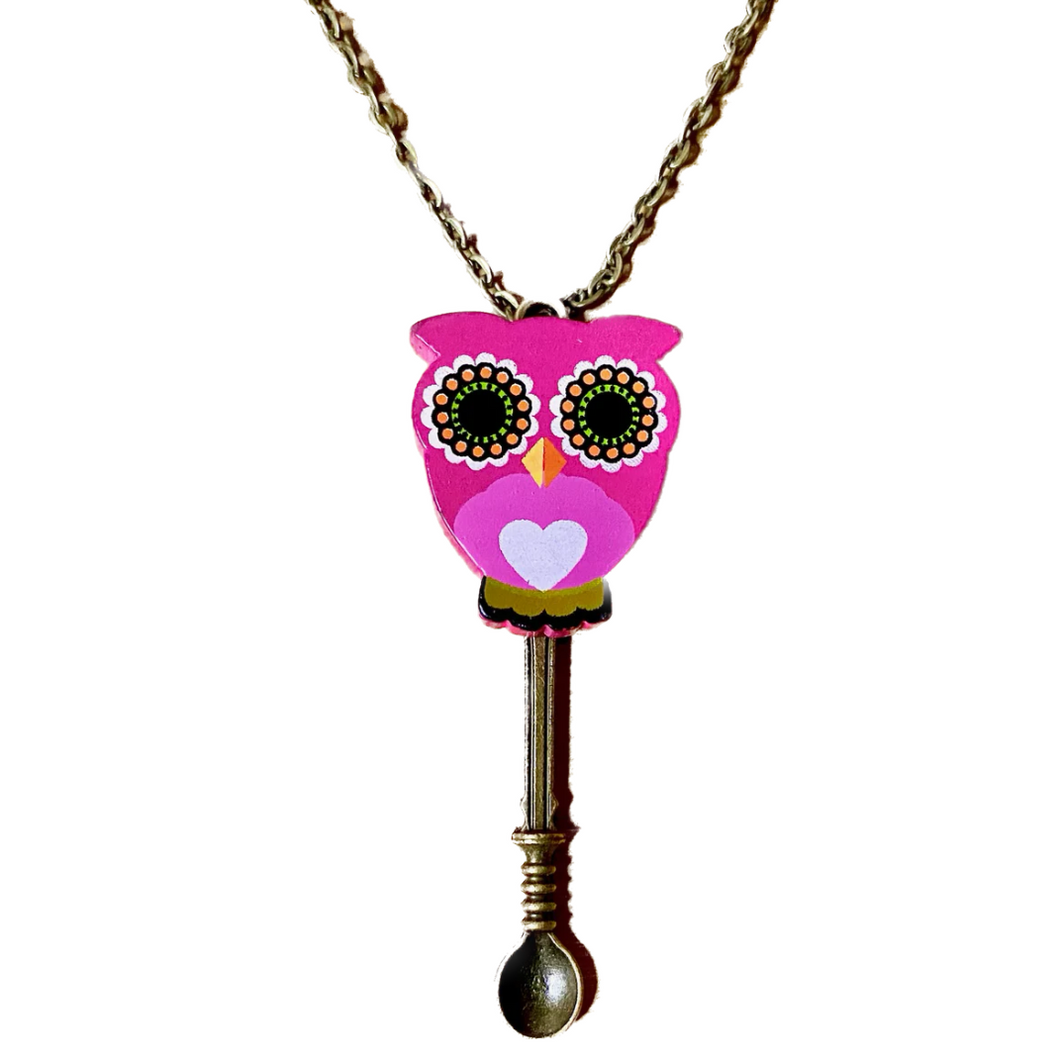 Owl Tiny Spoon Necklace