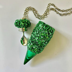 Pill Necklace - Green and Black