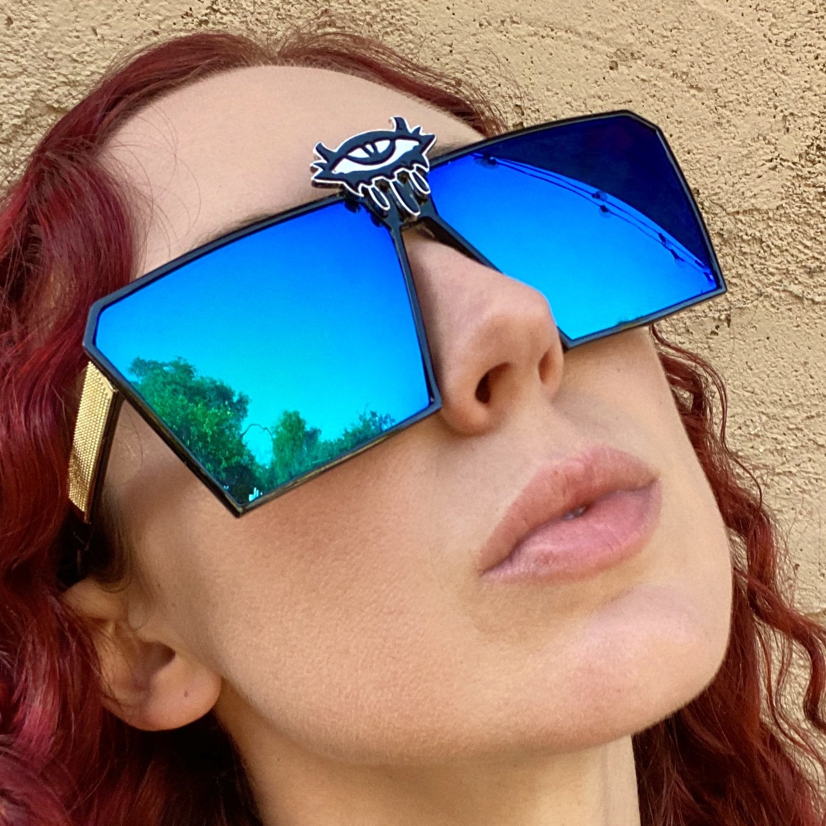 Third eye sunglasses rave festival psychedelic Third Eye Sunglasses – Rave Fashion Goddess main image 3