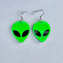 Purple Alien Earrings