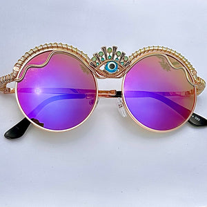 Purple Wire Wrapped Sunglasses