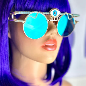 Purple Wire Wrapped Sunglasses
