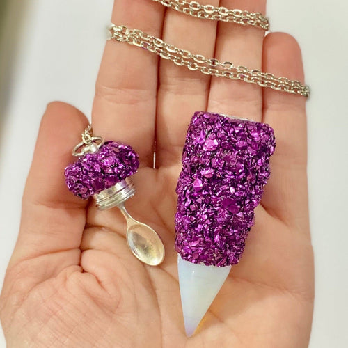 Snuff Necklace - Magenta Purple