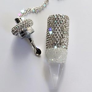 Snuff Vial With Spoon Necklace-Rave Fashion Goddess