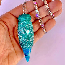 Spoon Pendant Necklace Teal