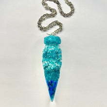 Spoon Pendant Necklace Teal