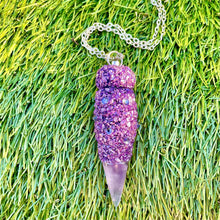 Stash Necklace With Spoon Amethyst Mix