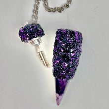 Vial With Spoon Necklace In Purple and Black