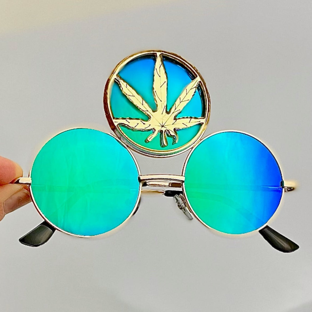 Weed Leaf Third Eye Sunglasses