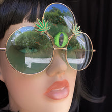 Weed Leaf Sunglasses-Rave Fashion Goddess