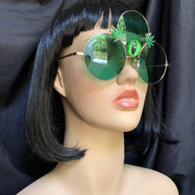 Weed Leaf Sunglasses-Rave Fashion Goddess