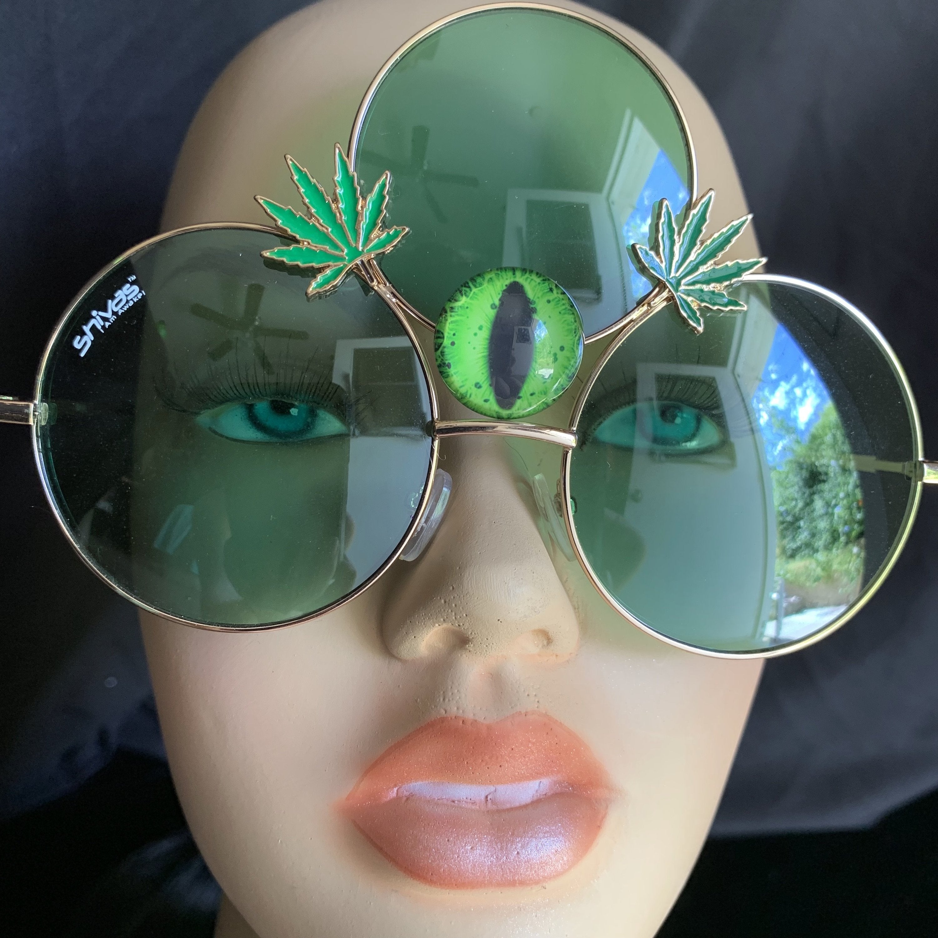 Vind barrikade klar Weed Leaf Sunglasses – Rave Fashion Goddess