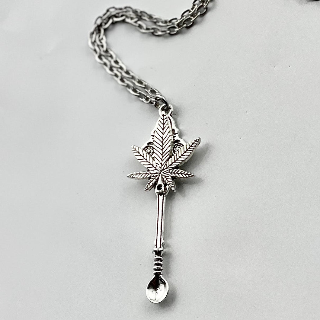 Weed Tiny Spoon Necklace