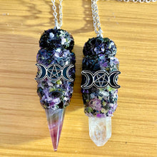 Two Custom Witch Pendant Stash Necklaces