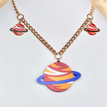 Gold Saturn Necklace