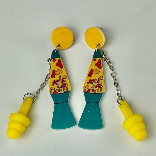 Lava Lamp Earplug Earrings