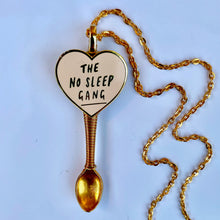 "No Sleep Gang" Custom Tiny Festival Spoon Pendant Necklace