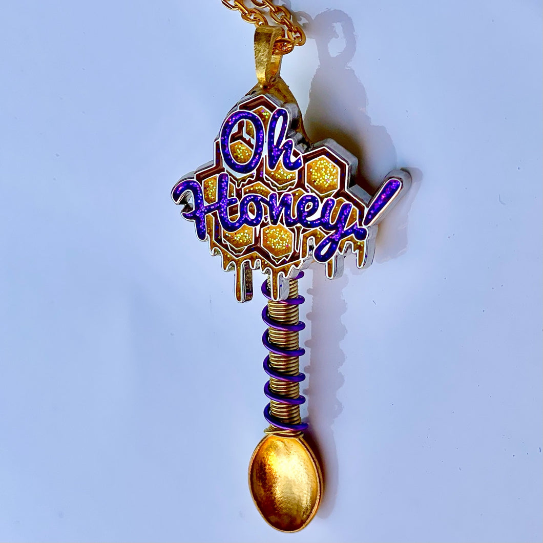 Oh Honey Custom Tiny Festival Spoon Pendant Necklace