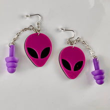 Purple Alien Earplug Earrings