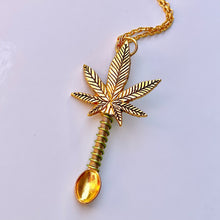 Weed Spoon Pendant Necklace