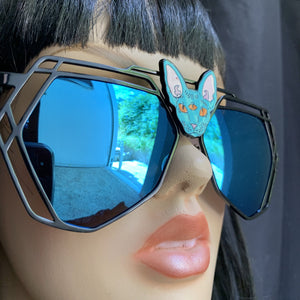 Blue Mirror Sunglasses-Rave Fashion Goddess