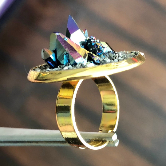 Gemstone Cluster Ring-Rave Fashion Goddess