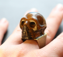Gold Skull Ring-Rave Fashion Goddess