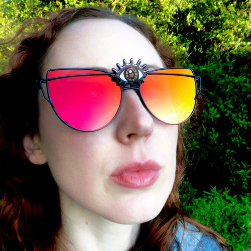 Glasses Rave Style Psychedelic Sunglasses-Rave Fashion Goddess